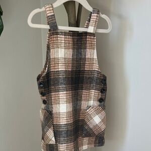 Primark Brown and Cream Plaid Kids Casual Dress